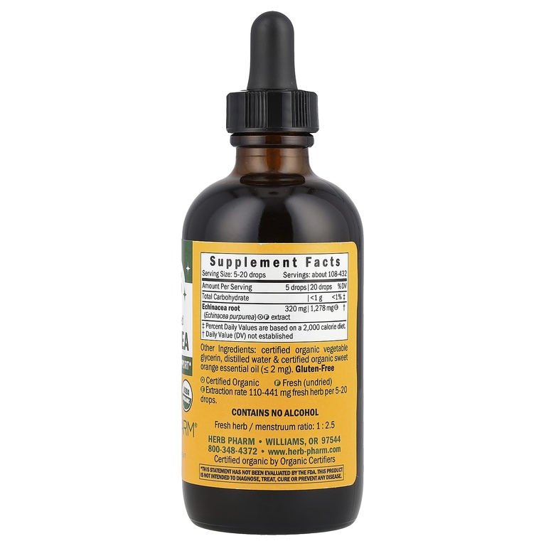Herb Pharm, эхинацея для детей, без спирта, с апельсиновым вкусом, 120 мл