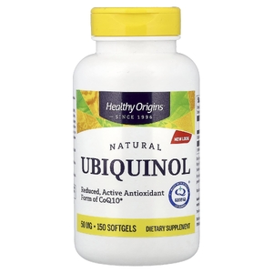 Healthy Origins, натуральный убихинол, 50 мг, 150 капсул
