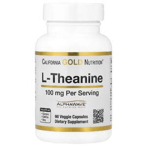 California Gold Nutrition, L-теанин, 100 мг, 60 растительных капсул