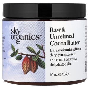 Sky Organics, необработанное и нерафинированное какао-масло, 454 г (16 унций)