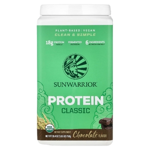 Sunwarrior, классический протеин, со вкусом шоколада, 750 г (1,65 фунта)