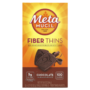 Metamucil, снек с клетчаткой, шоколад, 12 пакетиков, 22 г (0,77 унции) каждый