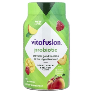 VitaFusion, жевательные мармеладки с пробиотиками, со вкусом ягод, персика и манго, 70 жевательных конфет