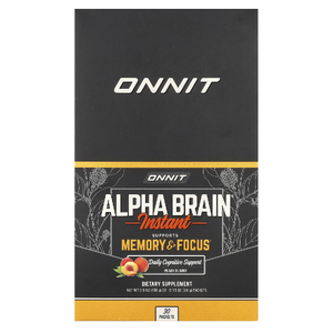 Onnit, Поддержка памяти и концентрации, с персиком, 30 пакетиков, 3,6 г (0,13 унции) каждый