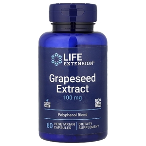 Life Extension, экстракт виноградных косточек, 60 вегетарианских капсул