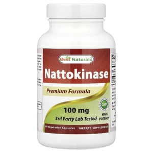 Best Naturals, Наттокиназа, 100 мг, 90 вегетарианских капсул
