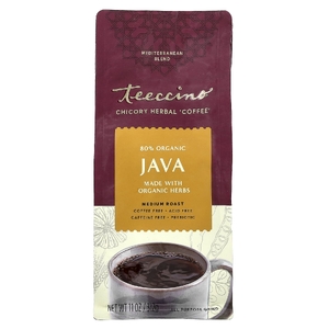 Teeccino, Травяной кофе из цикория, средней обжарки, без кофеина, 312 г (11 унций)