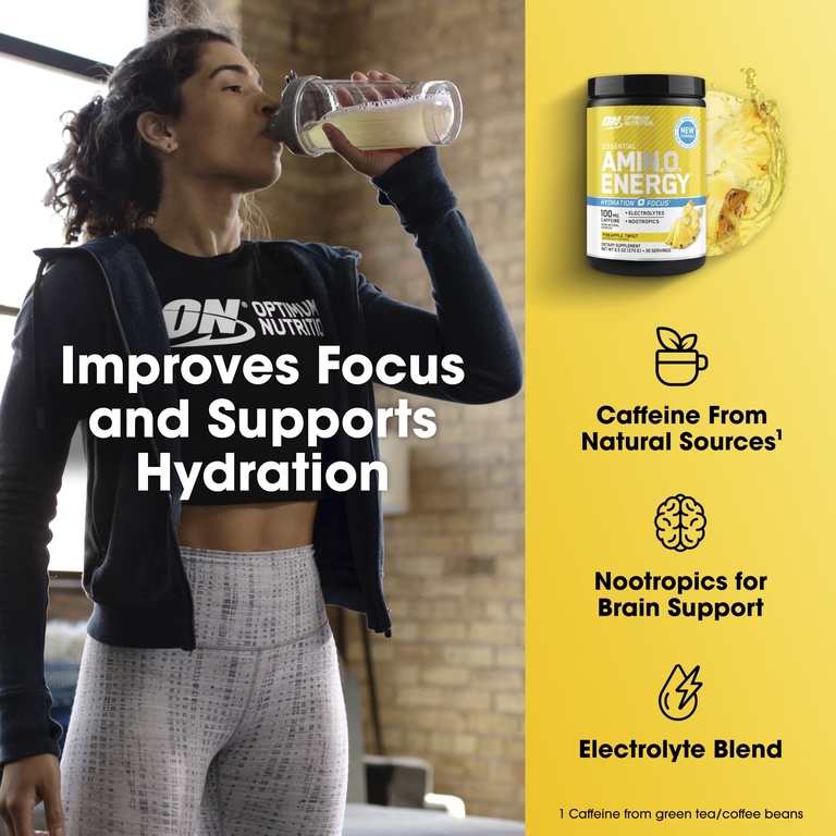 Optimum Nutrition, аминокислоты и электролиты, ананасовый твист, 285 г (10,05 унции)