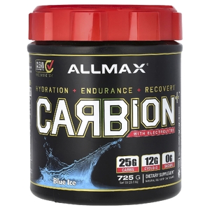 ALLMAX, CARBION+, с электролитами, вкус голубой лед, 725 г (25,6 унции)