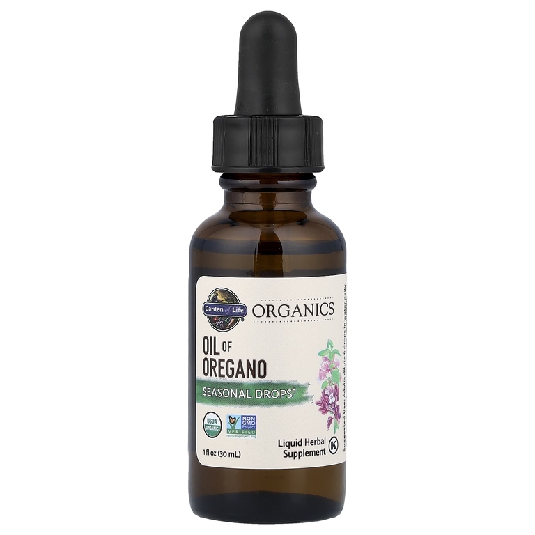 Garden of Life, Organics, масло орегано, сезонные капли, без спирта, 30 мл (1 жидк. унц.)