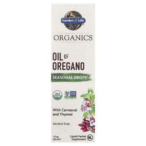 Garden of Life, Organics, масло орегано, сезонные капли, без спирта, 30 мл (1 жидк. унц.)