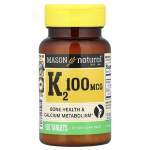 Mason Natural, витамин K2, 100 таблеток