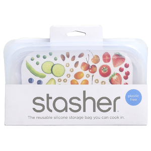 Stasher, многоразовый силиконовый пакет для хранения пищевых продуктов, размер для снеков, прозрачный, 293,5 мл (9,9 жидк. унции)