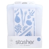 Stasher, многоразовый силиконовый пакет для пищевых продуктов, 0,5 галлона, прозрачный, 1,89 л (64 жидк. унции)