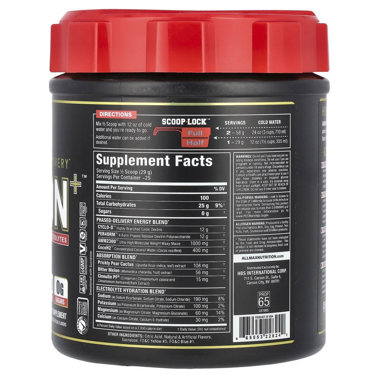 ALLMAX, CARBion + с электролитами, лимон и лайм, 725 г (30,7 унции) (Товар снят с продажи) 