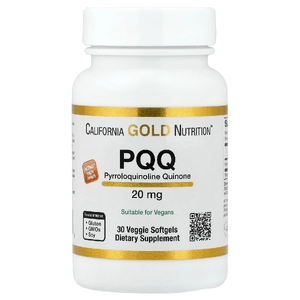 California Gold Nutrition, пирролохинолинхинон, 20 мг, 30 растительных капсул