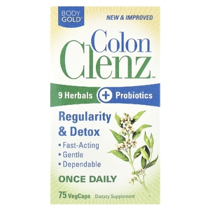 BodyGold, Colon Clenz ™, 75 растительных капсул