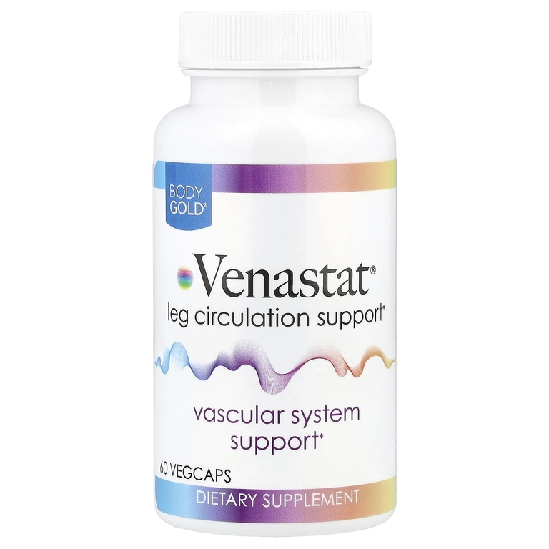 BodyGold, Venastat®, 60 растительных капсул