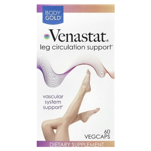 BodyGold, Venastat®, 60 растительных капсул
