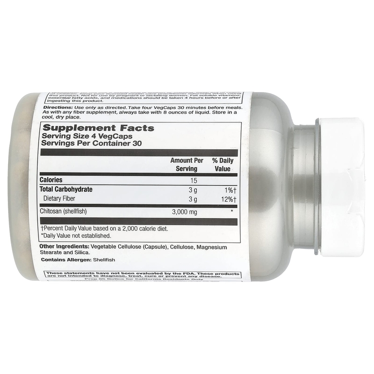 Natural Balance, супер хитозан, 3000, 120 растительных капсул (750 мг в 1 капсуле)