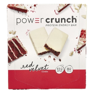 BNRG, Power Crunch, протеиновый энергетический батончик, со вкусом торта «Красный бархат», 12 батончиков, 40 г (1,4 унции) каждый