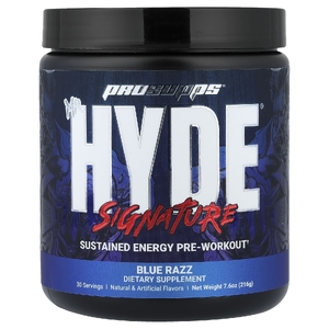 ProSupps, Mr. Hyde, предтренировочный комплекс с подписью и подписью на тренировку, Blue Razz, 7,6 унции (216 г)