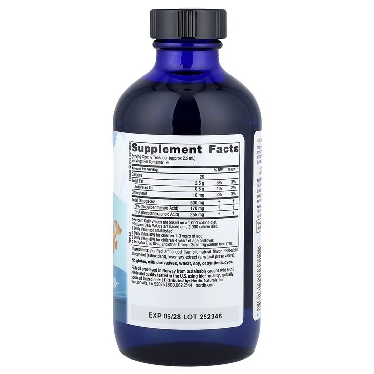 Nordic Naturals, омега-3 и ДГК для детей от 1 года, с клубничным вкусом, 237 мл (8 жидк. унций)