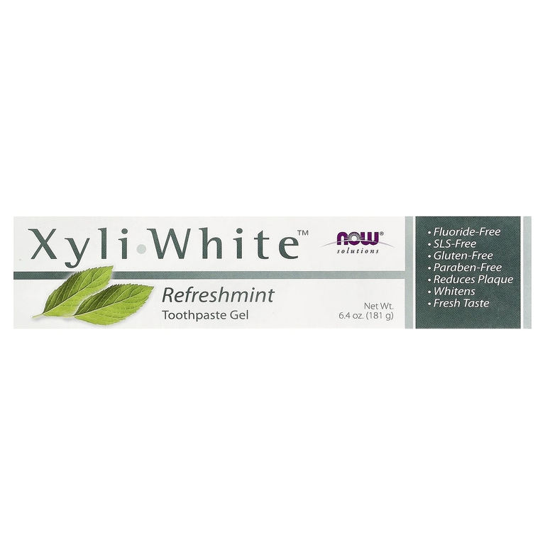 NOW Foods, Solutions, зубная паста-гель XyliWhite™, освежающая мята, 181 г (6,4 унции)