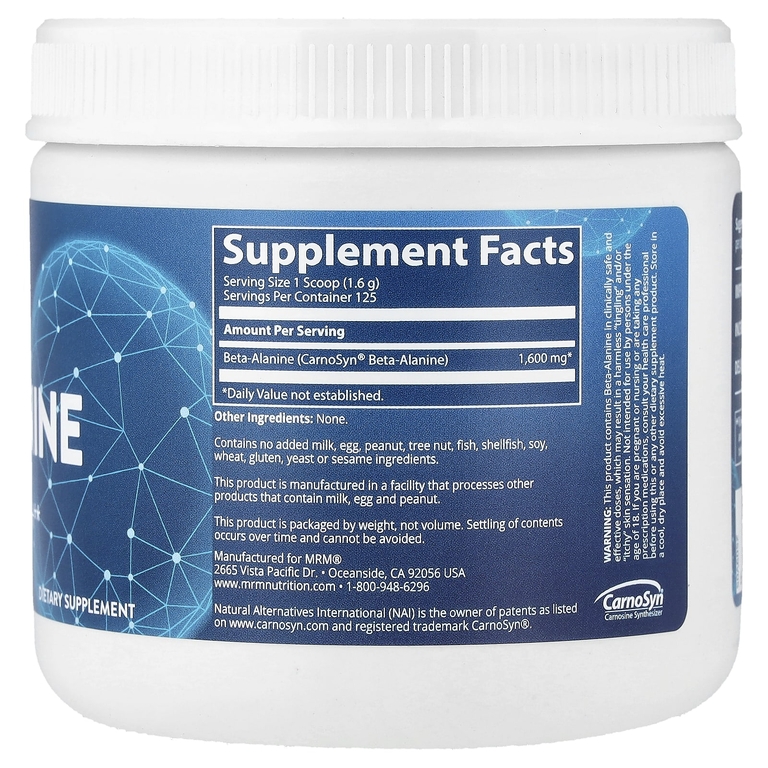MRM Nutrition, бета-аланин, 200 г (7,05 унции)