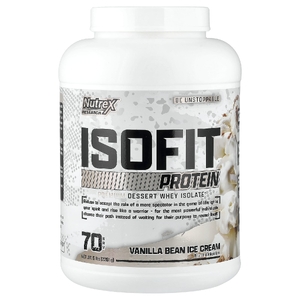 Nutrex Research, IsoFit Protein, протеин с ванильным мороженым, 2261 г (5 фунтов)