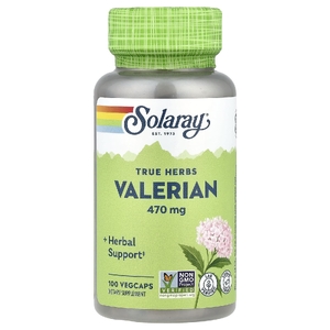 Solaray, True Herbs, валериана, 470 мг, 100 капсул VegCap