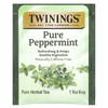 Twinings, Pure Herbal Tea, чистая перечная мята, без кофеина, 50 чайных пакетиков, 100 г (3,53 унции)