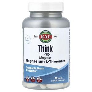 KAL, Think, L-треонат магния, 60 таблеток (72 мг в 1 таблетке)