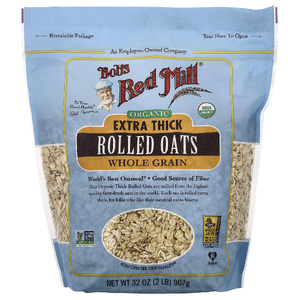 Bob's Red Mill, органические экстраплотные овсяные хлопья, цельнозерновые, 907 г (32 унции)
