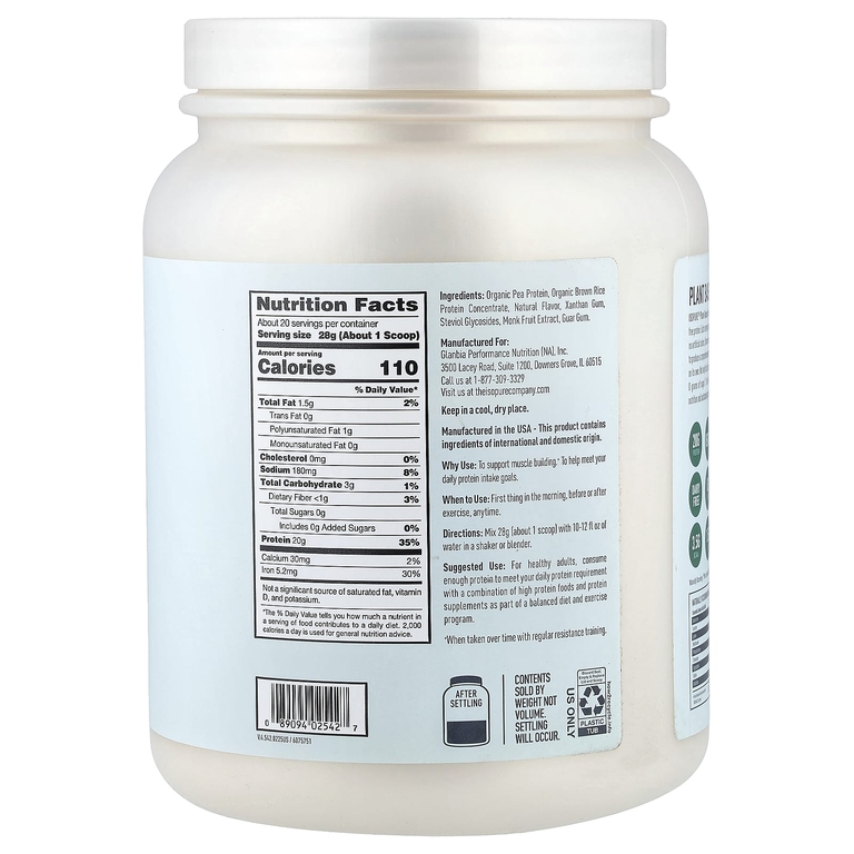  Isopure, Протеиновый порошок на растительной основе, ваниль, 560 г (1,23 фунта)