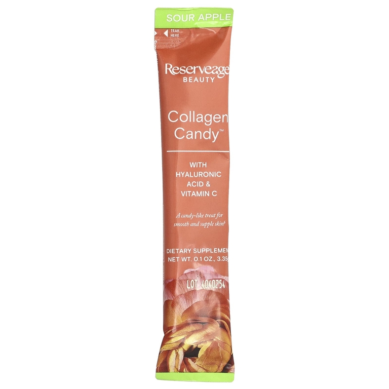 Reserveage Beauty, Collagen Candy, кислое яблоко, 20 пакетиков по 3,35 г (0,1 унции)