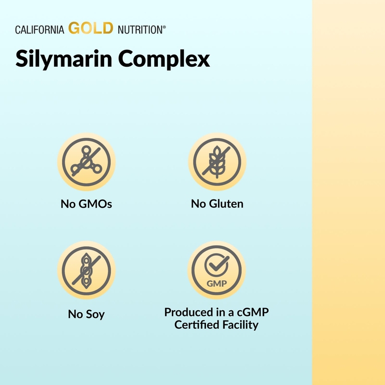 California Gold Nutrition, комплекс с силимарином с экстрактом расторопши, а также одуванчиком, артишоком, имбирем и BioPerine®, 360 растительных капсул