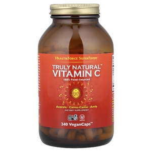 HealthForce Superfoods, Truly Natural™, витамин C, 240 веганских капсул