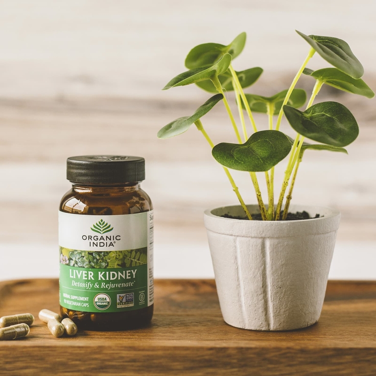 Organic India, печень и почки, 90 растительных капсул