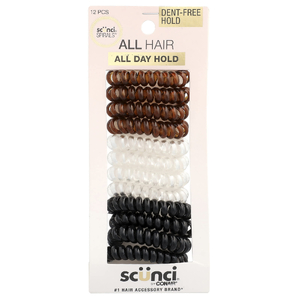 Scunci, Spirals ™, разные цвета, 12 шт. (Товар снят с продажи) 