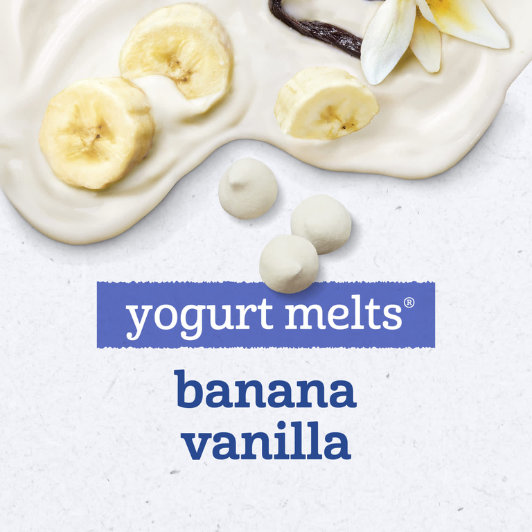 Gerber, Yogurt Melts®, для детей от 8 месяцев, банан и ваниль, 28 г (1 унция)
