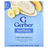 Gerber, вафли для прорезывания зубов, для детей от 7 месяцев, банан и персик, 12 пакетиков по 4 г (0,14 унции), по 2 вафли в пакетике