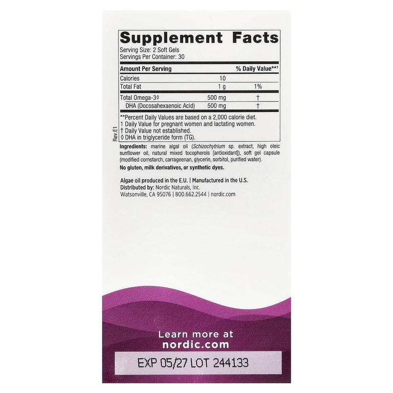 Nordic Naturals, пренатальная ДГК, 60 капсул (250 мг в 1 капсуле)