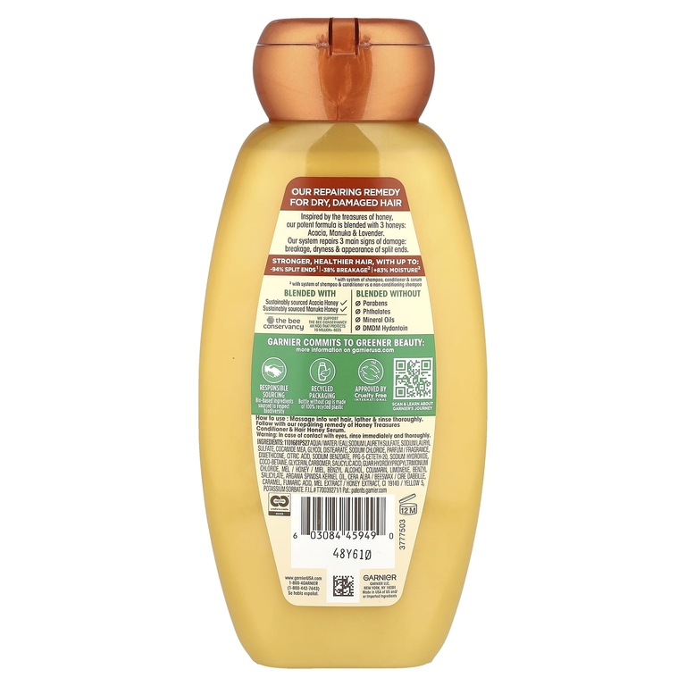 Garnier, Восстанавливающий шампунь Whole Blends, «Медовые сокровища», 370 мл
