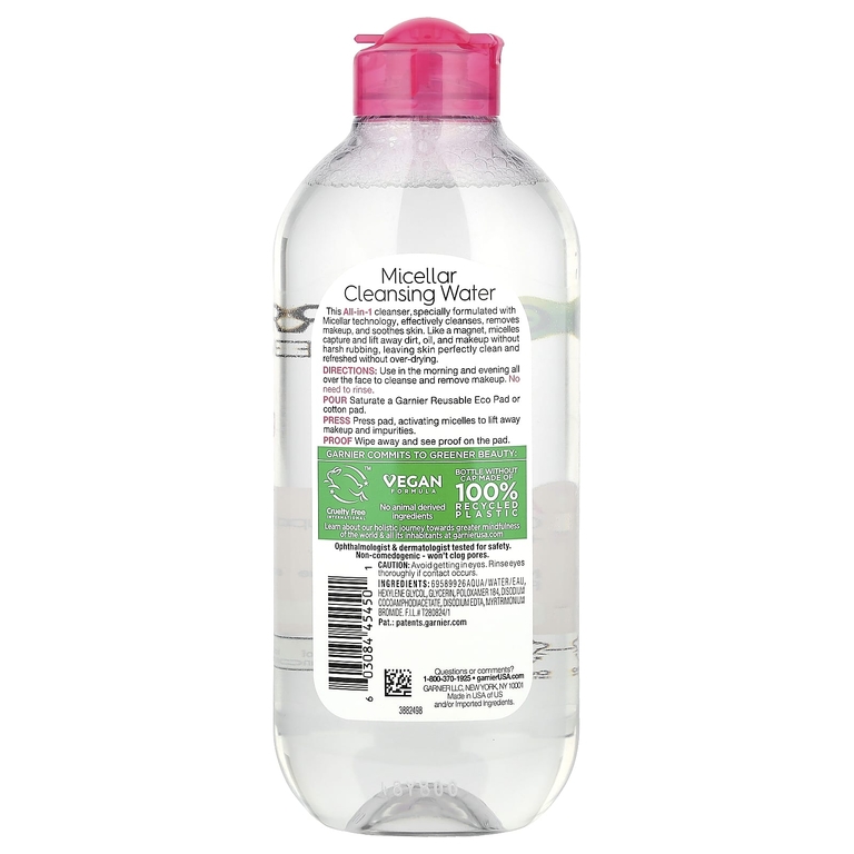 Garnier, SkinActive, мицеллярная очищающая вода, универсальное средство, 400 мл (13,5 жидк. Унции)