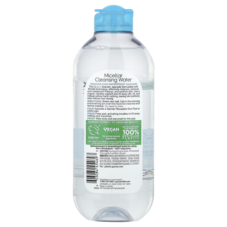 Garnier, SkinActive, мицеллярная очищающая вода, для всех типов кожи, даже для чувствительной, 400 мл (13,5 жидк. Унции)