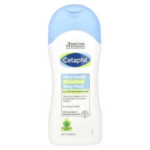 Cetaphil, ультранежный освежающий гель для душа, освежающий аромат, 500 мл (16,9 жидк. унции)