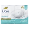 Dove, мыло для красоты, сенситивный, без отдушки, 4 батончика, 3,75 унции (106 г) в одном