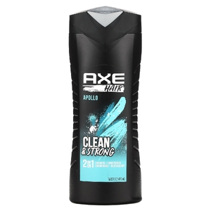 AXE, Apollo, «2 в 1», шампунь + кондиционер, «Шалфей и кедр», 473 мл (Товар снят с продажи) 