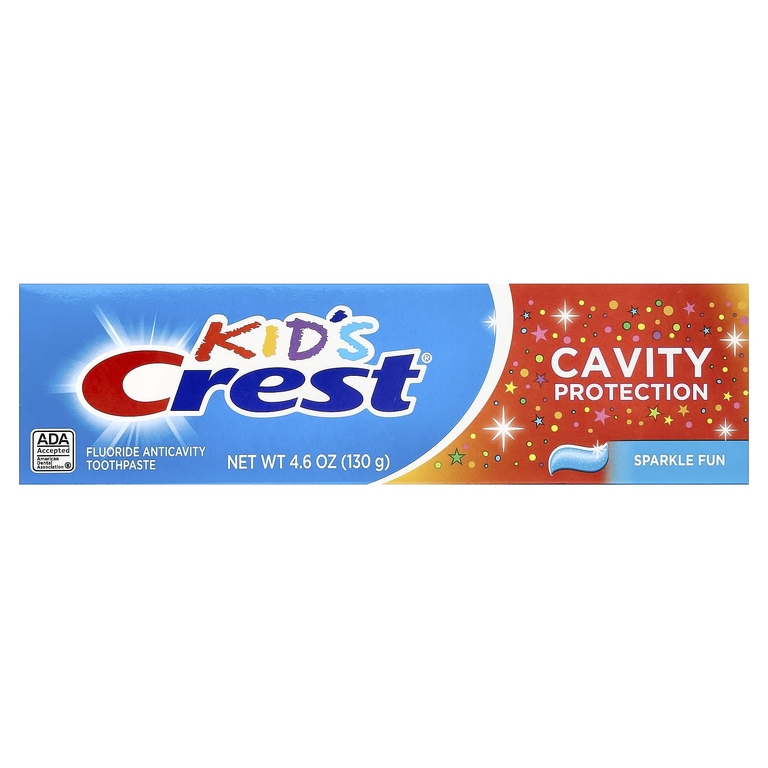 Crest, Kids, Protection, зубная паста против кариеса с фтором, Sparkle Fun, 130 г (4,6 унции)
